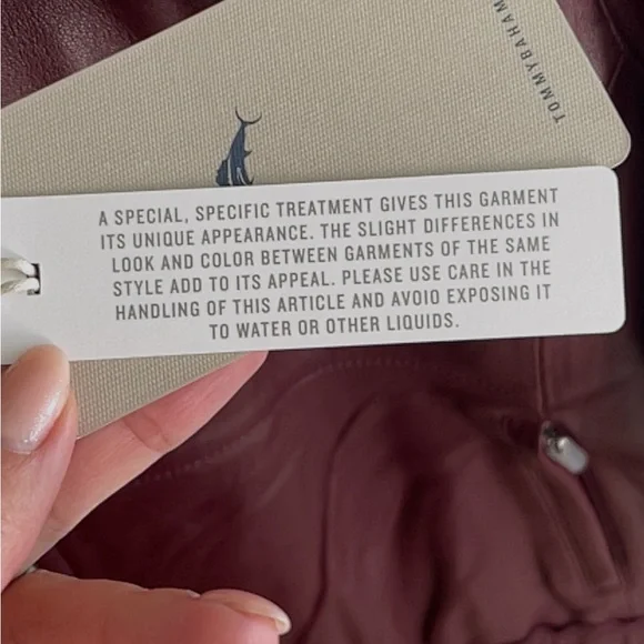 New Genuine Leather Tommy Bahama Burgundy Woman Jacket Full Zip - Picture 16 of 16